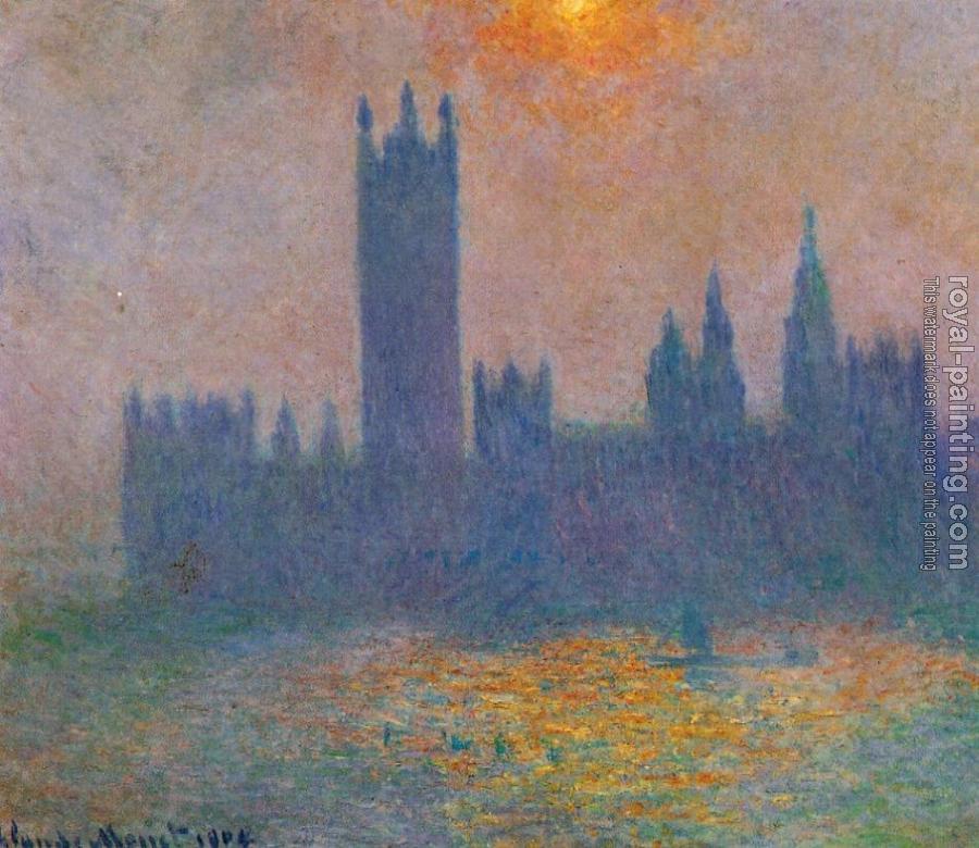 Claude Oscar Monet : Houses of Parliament, Effect of Sunlight in the Fog II